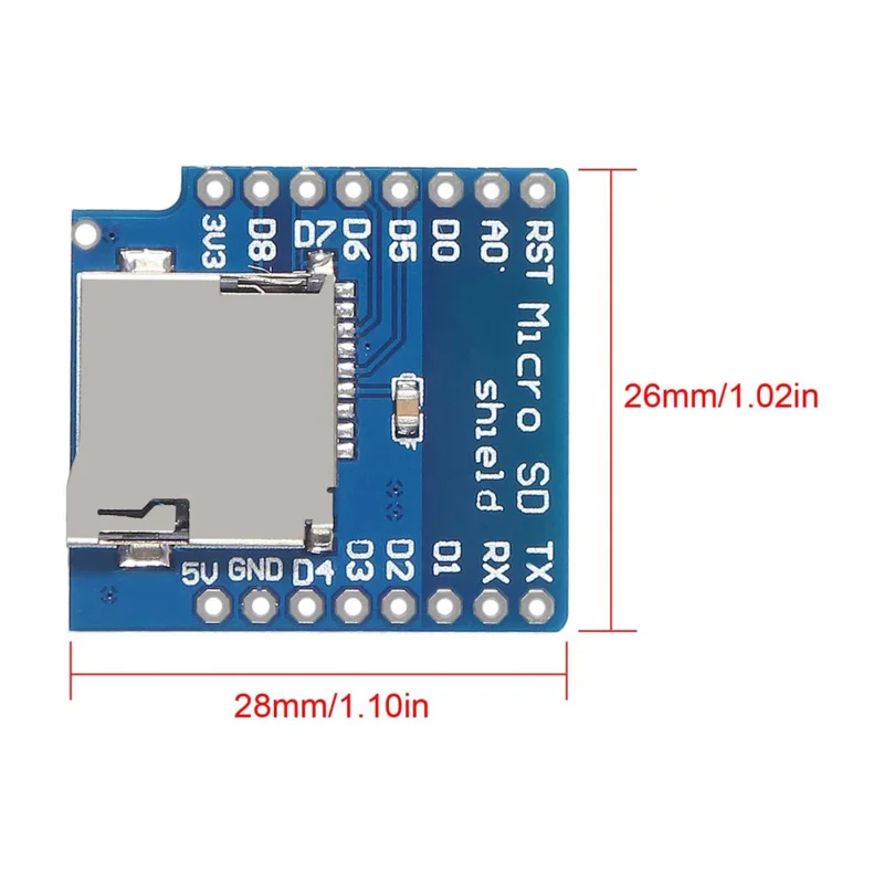 10 قطعة مايكرو SD بطاقة درع D1 Mini TF WiFi ESP8266 متوافق مع وحدة بطاقة WeMos D1 Mini TF