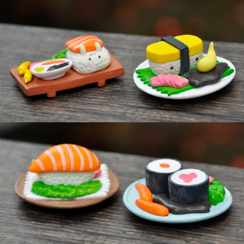 Miniature Candy Toy Sushi Model Cartoon Children Doll House Kitchen Play Toys Kids Gifts Desktop Decorative Decorations