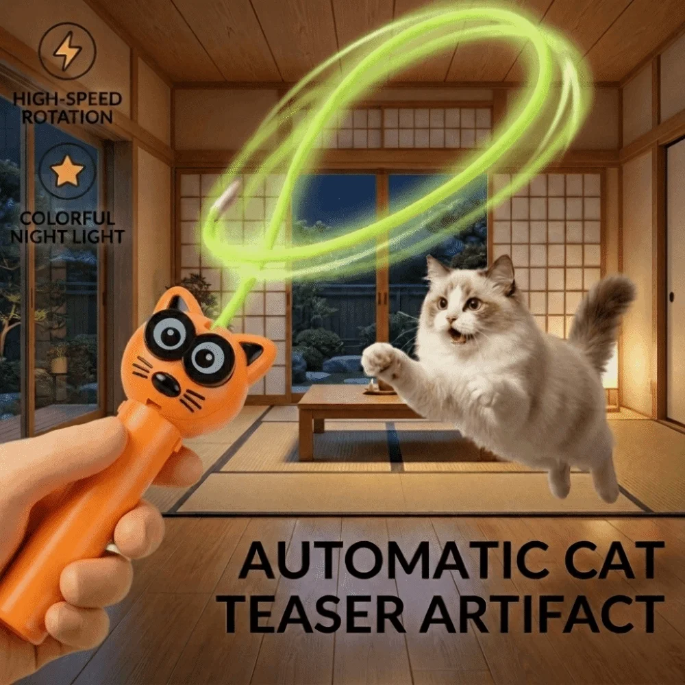 Loop Fidget Interactive Electric Cat Luminous Automatic Cat Teaser Creative Portable Luminous Cat Cat