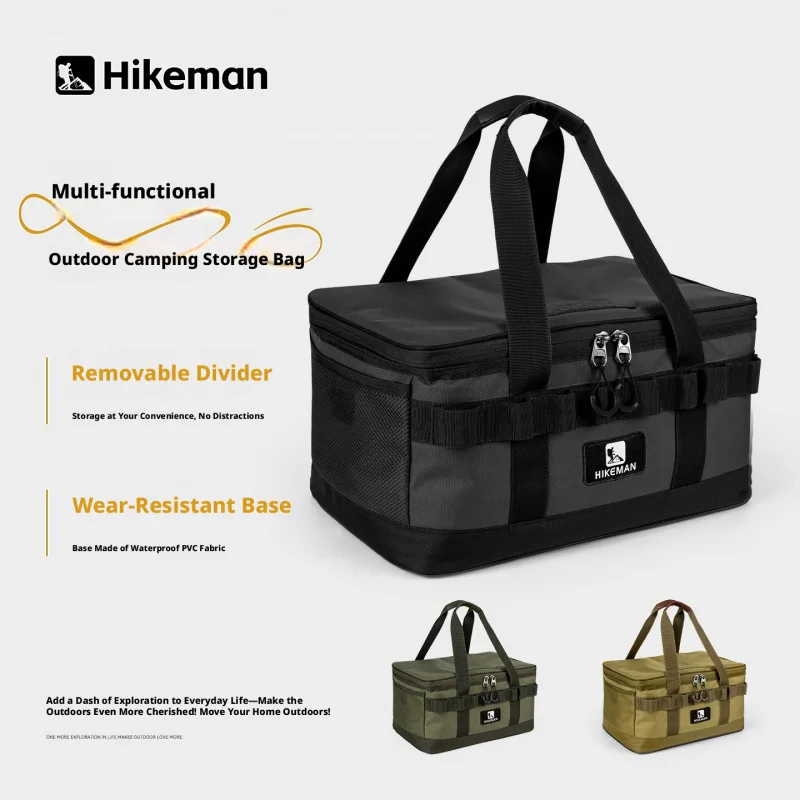 

Hikeman Outdoor camping equipment bag, large-capacity kitchen stove anti-collision organizer, travel miscellaneous storage bag