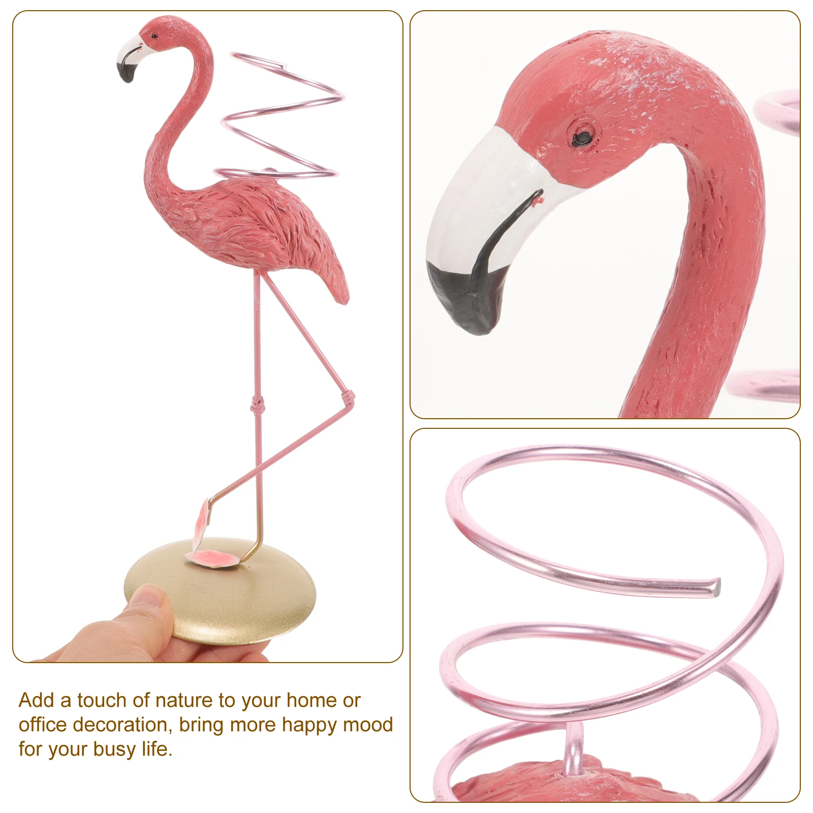 

Air Holder Flamingo Design Resin Stand For Home Office Ventilated Plant Display Rack Geometric Shape Small Planter For