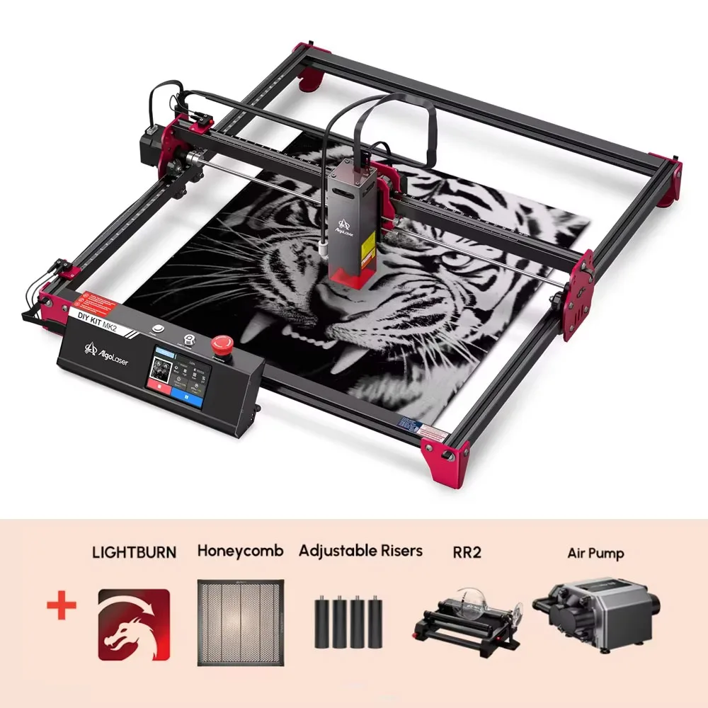 Algolaser DIY KIT MK2 40*43cm CNC Laser Cutter Engraver Air Aissit WiFi Table Metal Acrylic Wood Laser Cutting Engraving Machine