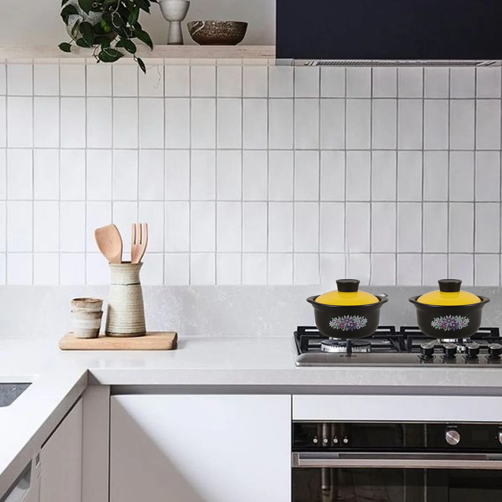 

Clay Cooking Pot Stew Casserole Household Kitchen Pot for Braised Chicken Soup Cooking Clay Casserole Household Stockpot