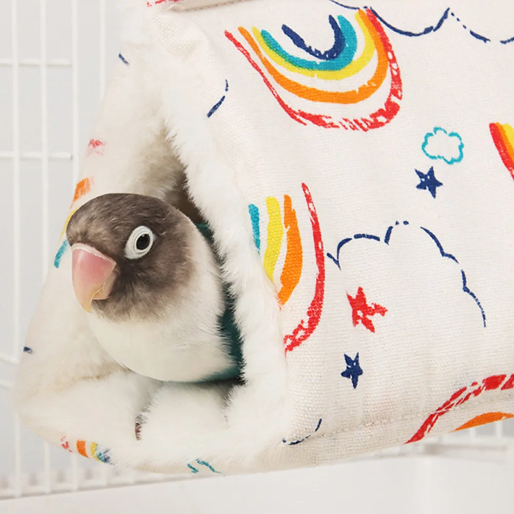 

Bird Plush Snuggle Hut Parrot Warm Nest Hanging Hammock Bird Habitat Cave Tent Hideaway House Bed Cockatoo Cockatiels Parakeet