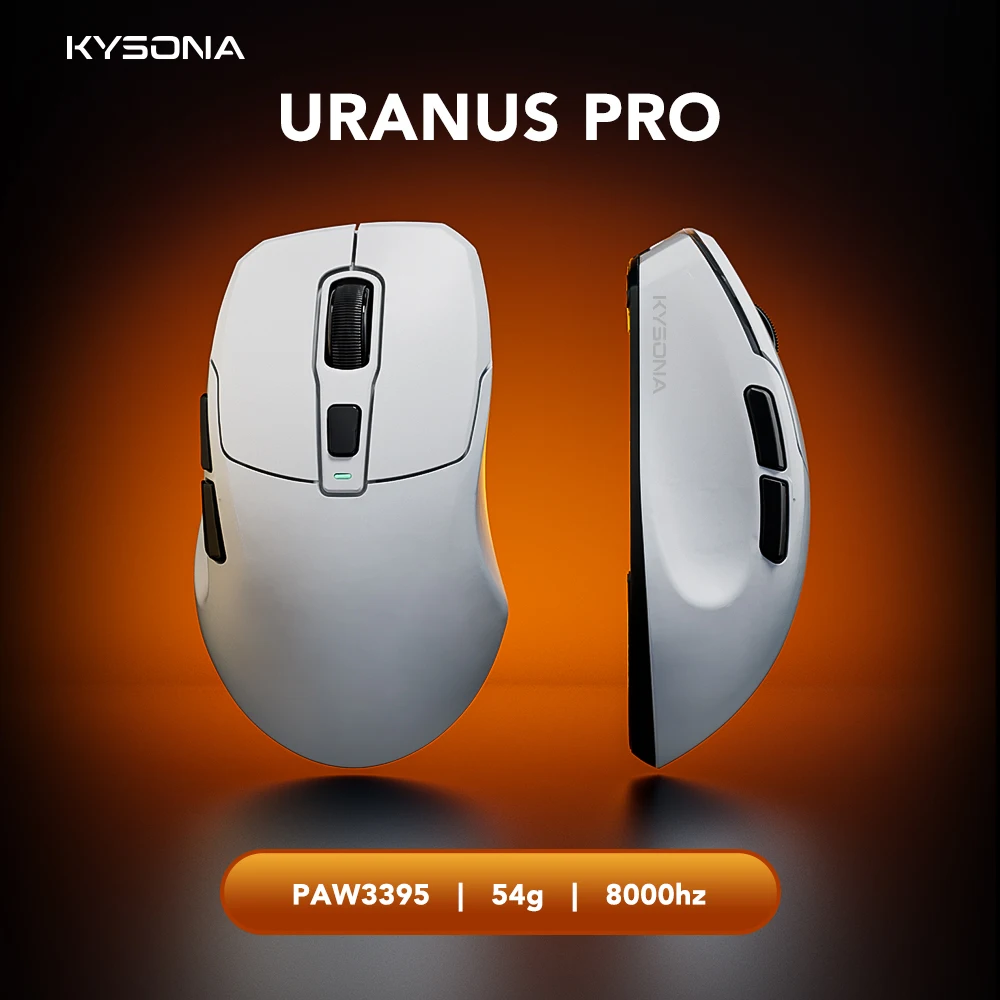

Choice KYSONA Uranus Pro Wireless Gaming Mouse 54g PAW3395 Lightweight 8KHz Polling Rate 26000DPI Optical Sensor For Laptop PC