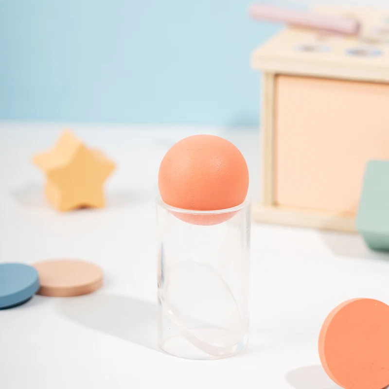 Montessori Objekt Permanent Box Holz Spielzeug Farbe Sortierung Form Passende Box Münzen Ball Frühen Pädagogisches Spielzeug Feinmotorik