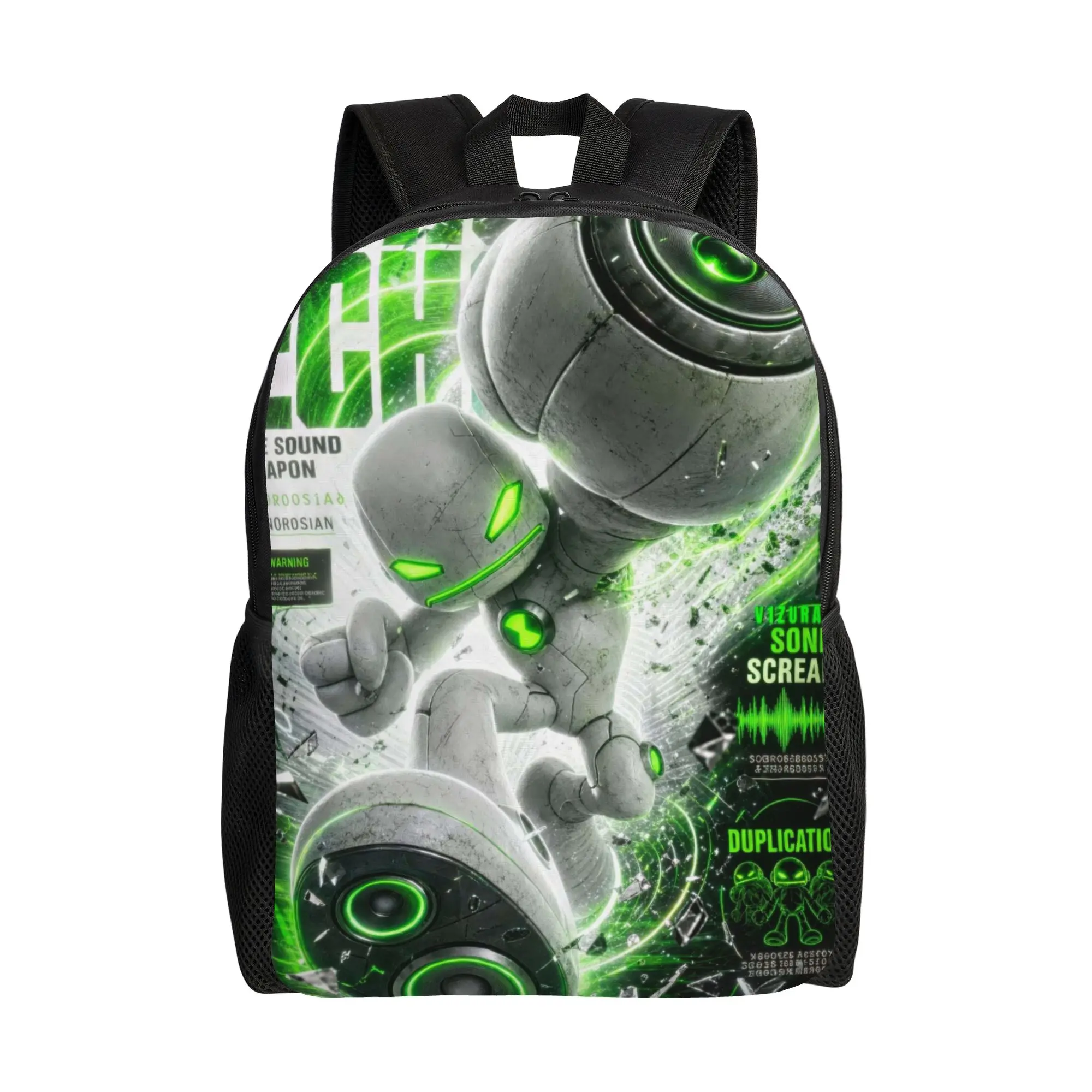 Back to school season Light Sonic Alien Speaker Echo Schoolbag  High School Students Backpack
