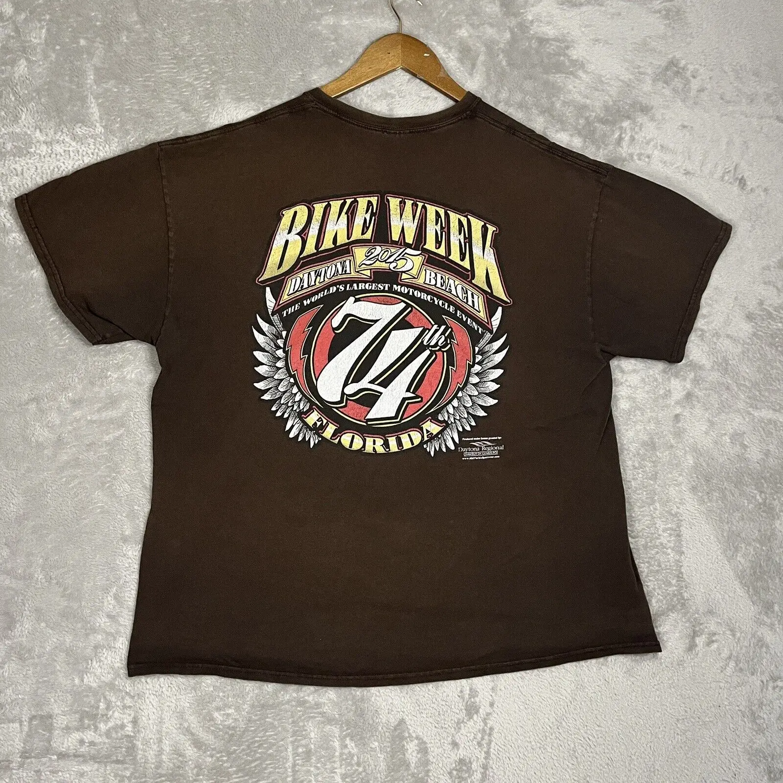 Daytona Beach 74th Annual Bike Week T-Shirt Mens Size 2XL 2015 Florida