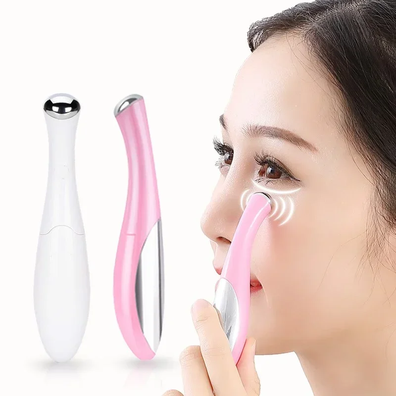 NIEUWE Mini Handheld Elektrische Vibrerende Oog Gezichtsmassage Pen Anti-aging Rimpels Donkere Kringen Verwijderen Verjongende Huidverzorging Tool