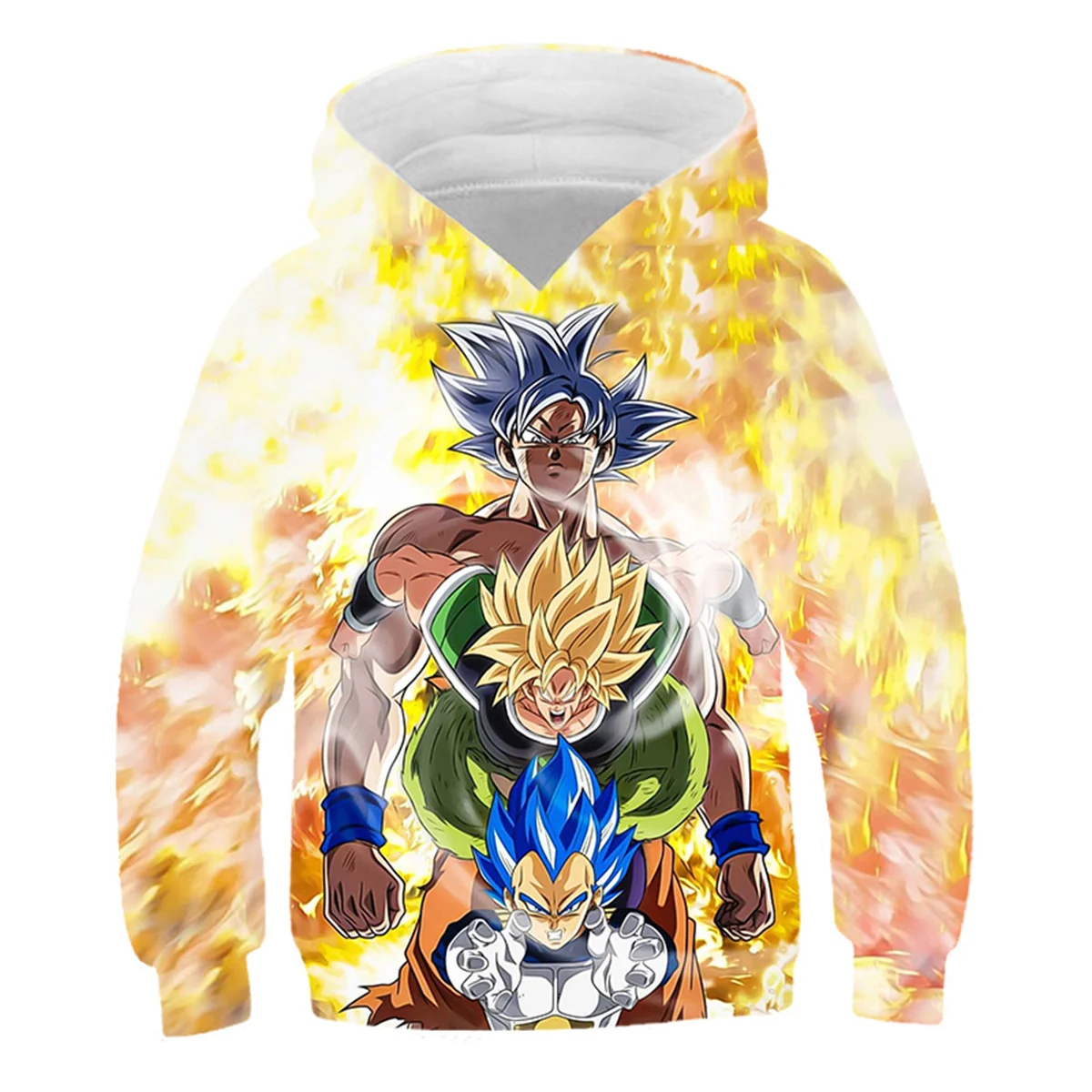 

Men's Dragon Ball Z Sweatshirt 4-14 Years Old Cartoon Clothing Goku Hoodie Boy Girl Sweatshirt Parent-child Sportswear