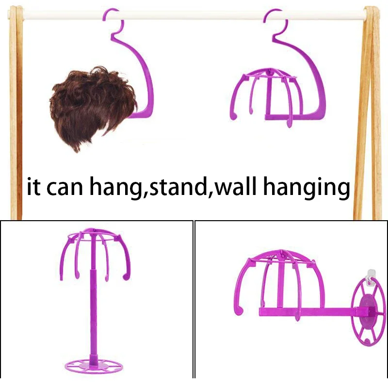 

Многофункциональная регулируемая подставка для парика, пластиковая шляпа, дисплей, держатели для головы парика, портативные складные стабильные инструменты для парика