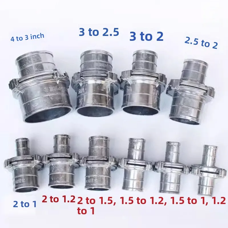 

Адаптер для пожарного шланга: переходник с 4 на 3, 3 на 2 и 2 на 1 дюйм для изменения диаметра труб, аксессуар для конвертации.