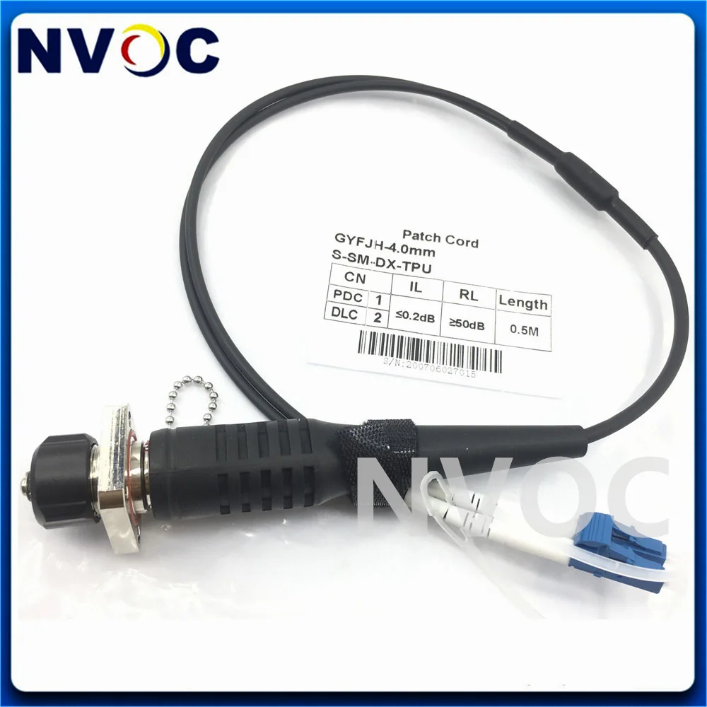 Imagem -03 - Rodada Fibra Óptica Cabo de Remendo Núcleos Quadrado f para lc Upc Conector 2c sm G657a14.0 mm 200m Tpu Odc Pcd310 Núcleo 1m