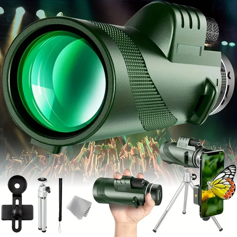 Telescope Portable Zoom Monocular HD 8X42 Ipx4 Waterproof Long Distance Mini Powerful Hunting Sports Outdoor Camping Travel Hike