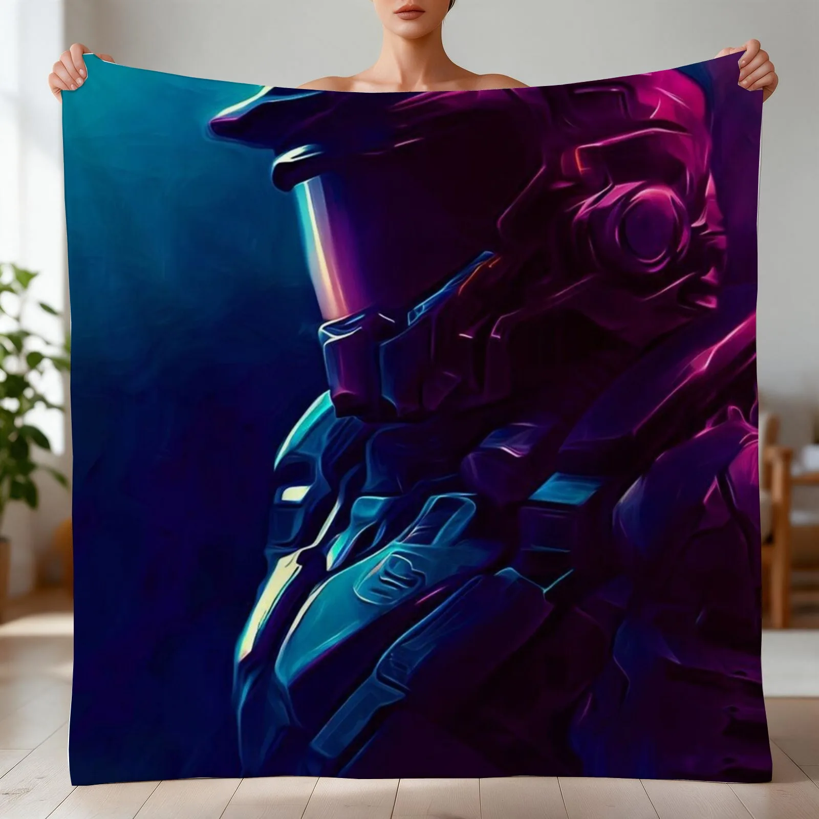 Original art Major Spartan 117 Throw Blanket Luxury Brand Sleeping Bag Kid'S Blankets