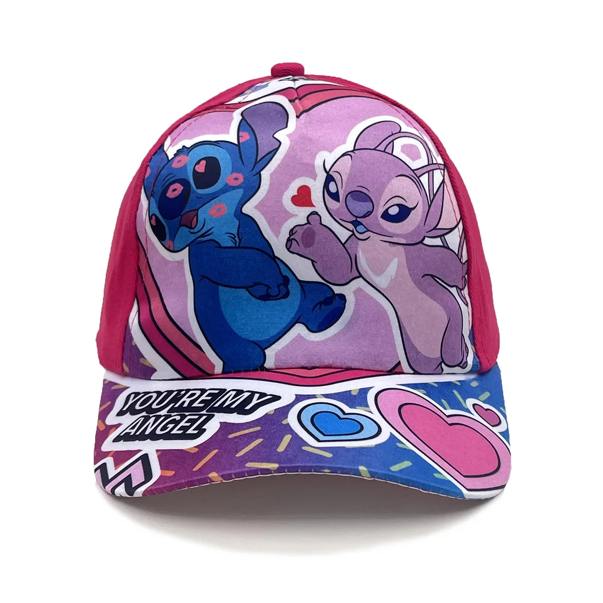 Новая детская бейсболка Disney Stitch Kawaii, спортивная кепка с мультяшным вышивкой для мальчиков, козырек, модное украшение