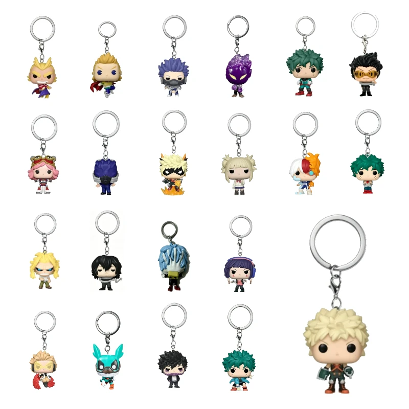 Chaveiro Mini Fofo de Anime My Hero Academia, Pingente Decorativo, Presente de Feriado