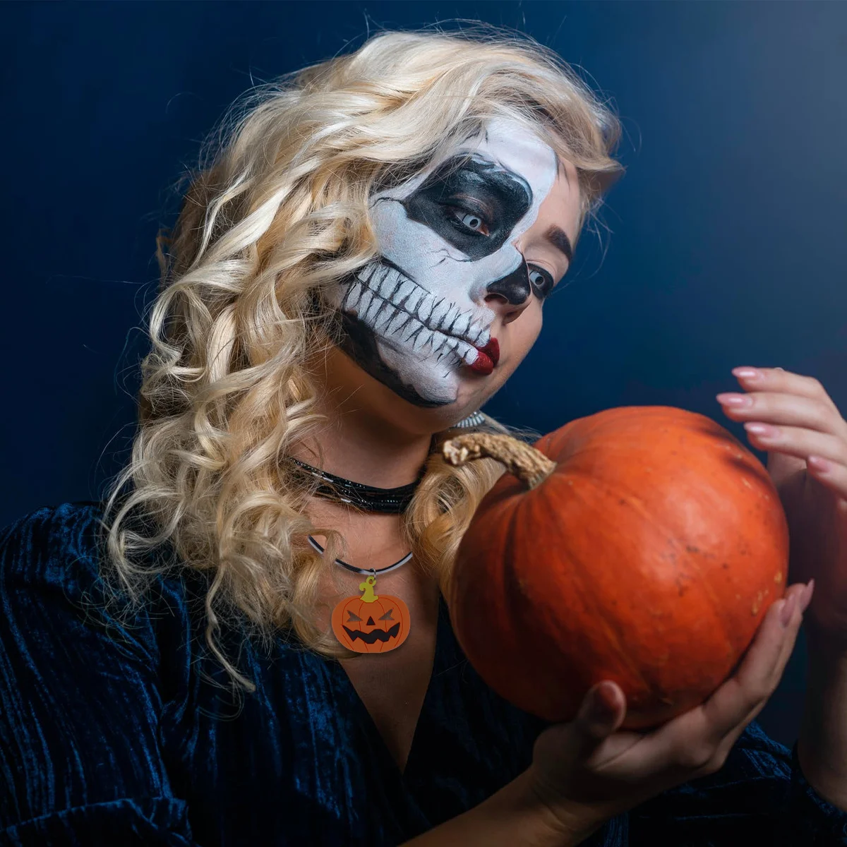 

5 шт. ожерелье с тыквой на Хэллоуин, оранжевый силиконовый мультяшный дизайн для вечеринок, ожерелье в форме тыквы, украшения для Хэллоуина