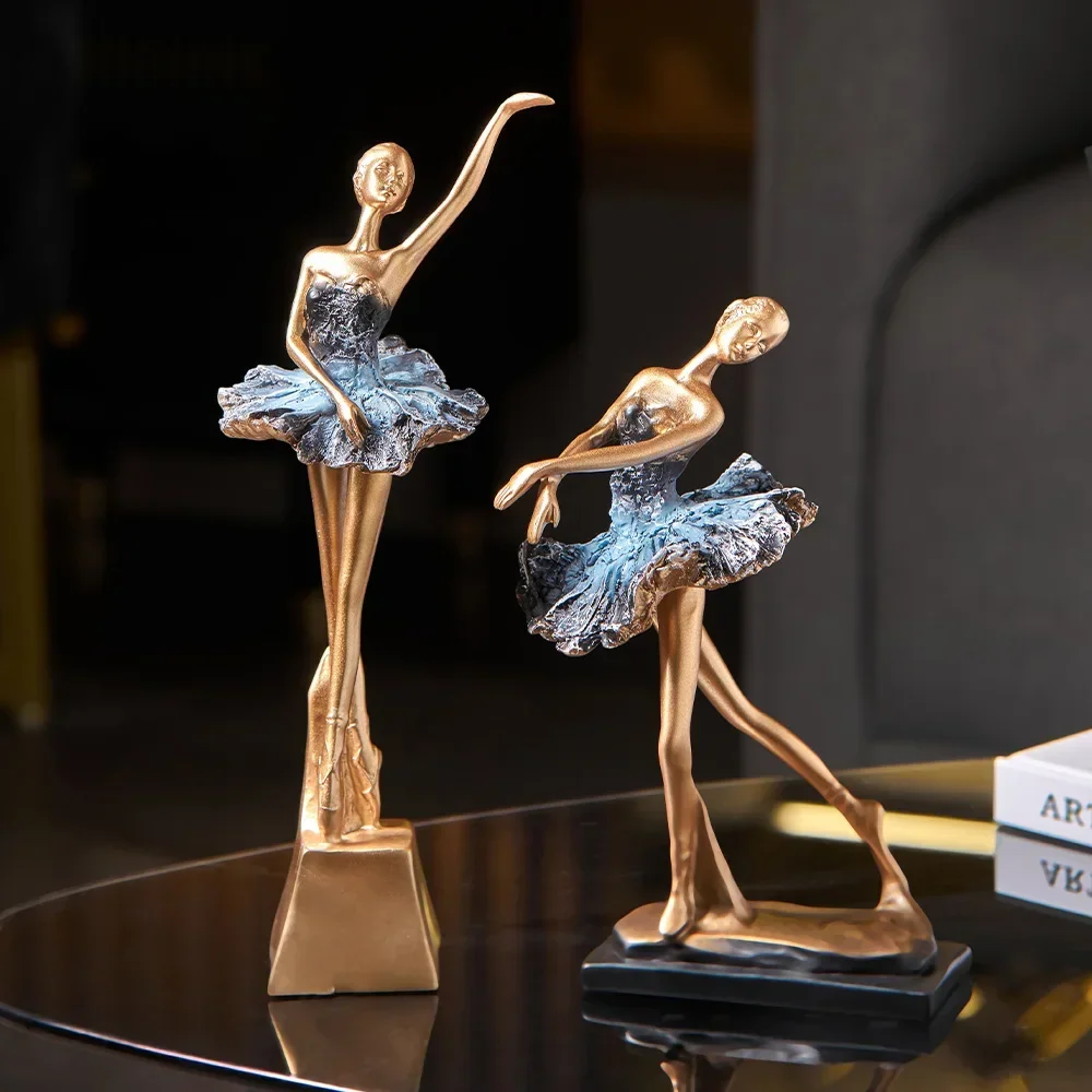 Creative Elegant Ballet Girl Statue Decorative Ornaments Living Room TV Cabinet Decoration Accessories Home Decor Crafts