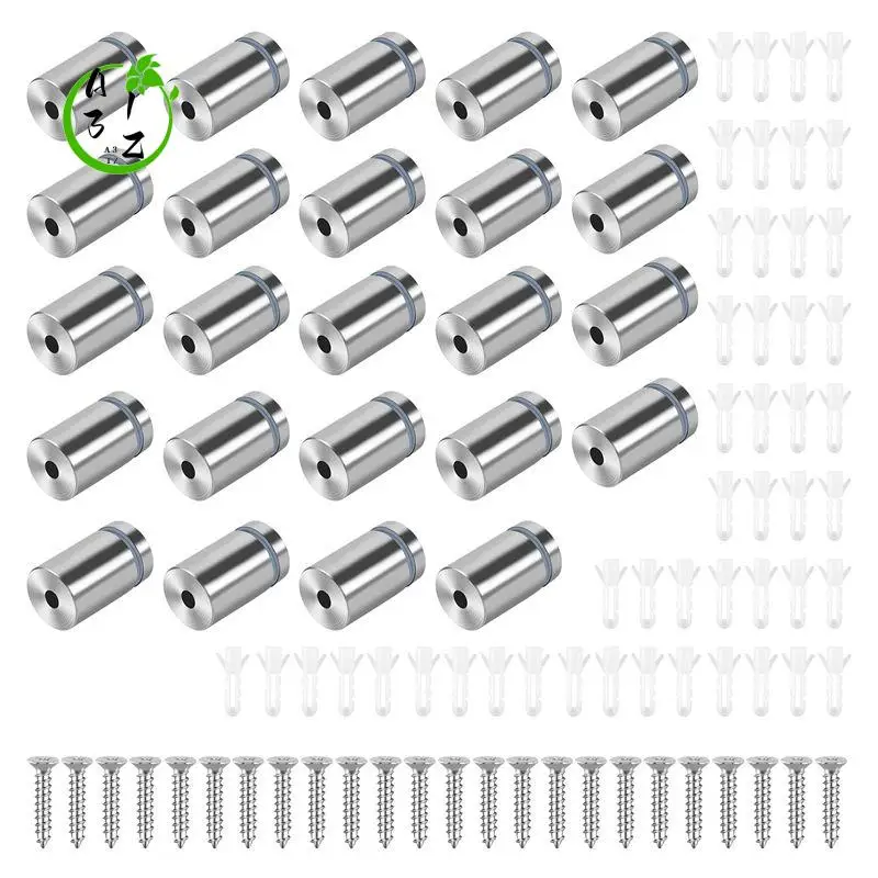 A31Z-24Pcs 3/4X1 بوصة أصحاب علامة المواجهة مسامير جدار المواجهة أصحاب مسامير جبل الأجهزة الإعلان الزجاج الاكريليك حامل #1