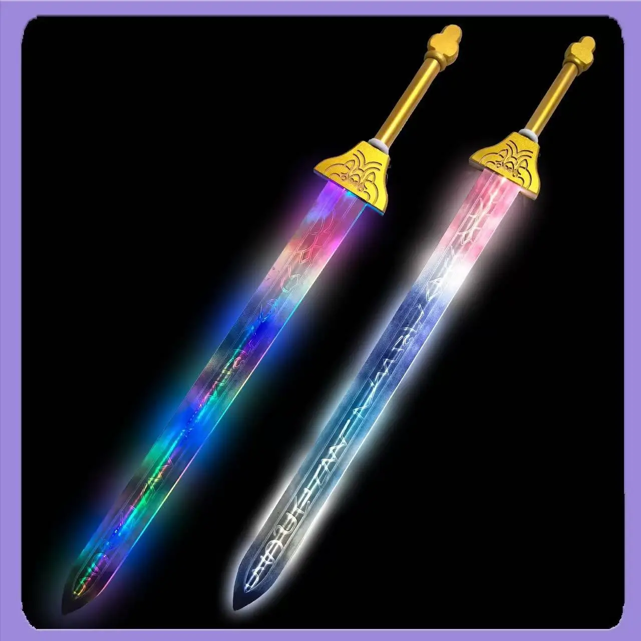 อาวุธคอสเพลย์เรืองแสงของรูมิจากอนิเมะ Kpop Demon Hunters อุปกรณ์ประกอบชุดแฟนซีสำหรับงานปาร์ตี้ฮาโลวีน คริสต์มาส และงานแฟนซีต่างๆ