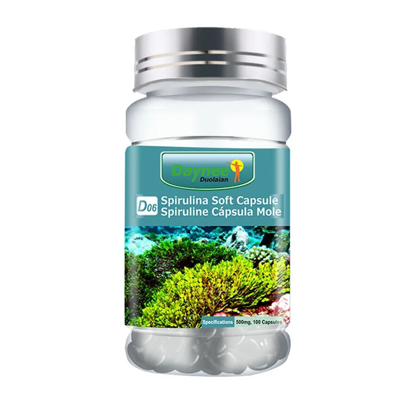 2 Bottle Spirulina Soft Capsule Helps To Improve Immunity Replenish And Balance Nutrition Every Day