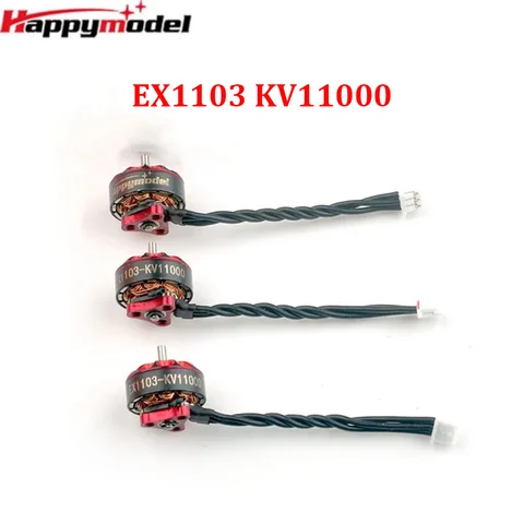 4 Uds HappyModel EX1103 KV11000 1-2S reemplazo de Motor sin escobillas para Bassline 2S Micro 90mm FPV Drone piezas de bricolaje