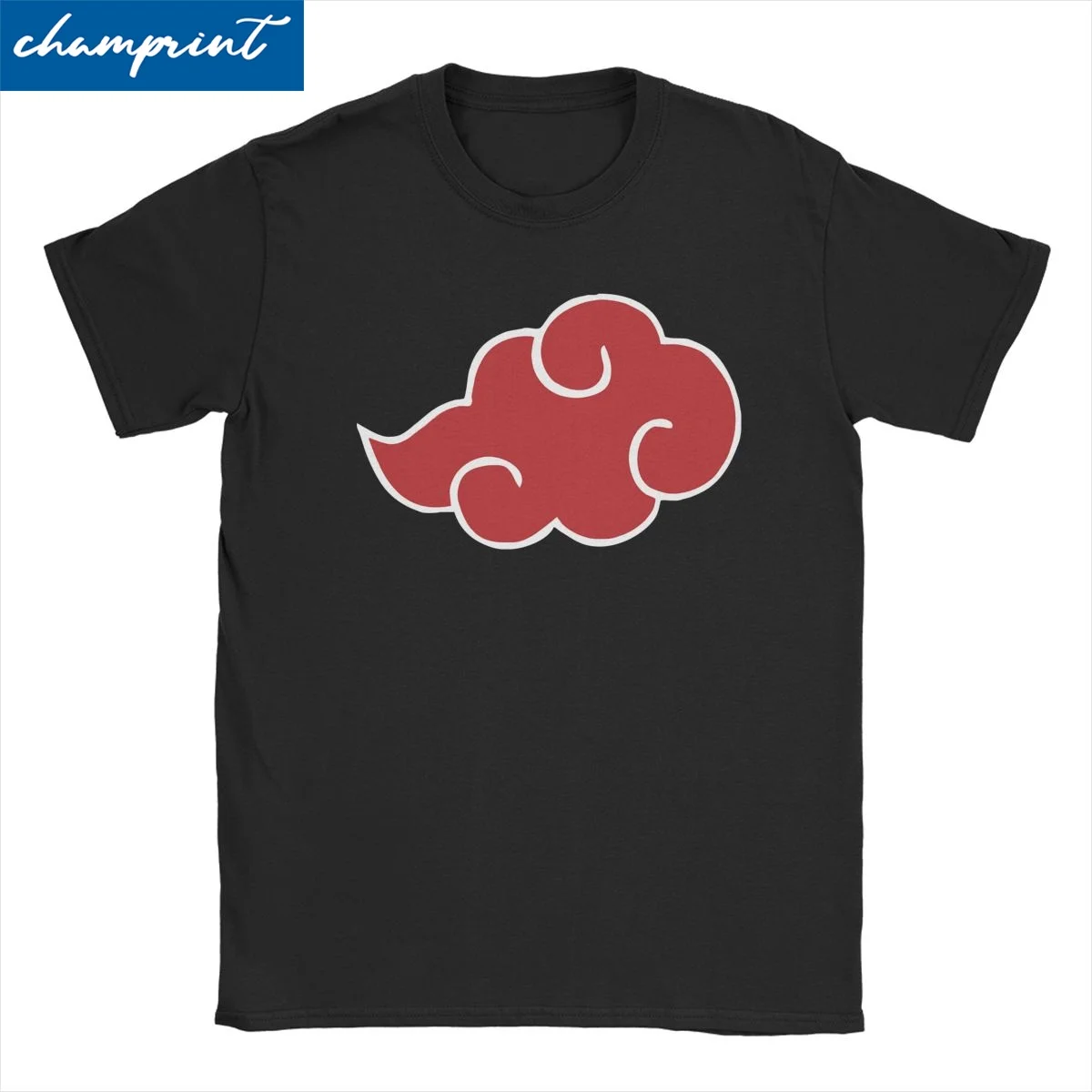 Japan Anime Akatsuki Clouds T Shirt Men Women's Pure Cotton Vintage T-Shirts Round Collar Konoha Neji Tees Short Sleeve Clothing