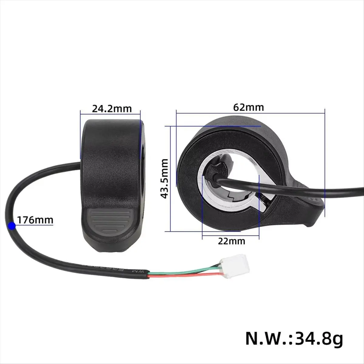 A14M Electric Scooter Thumb Throttle for 4 Lite (2nd Gen) Electric Scooter Finger Trigger Gearshift Accessories