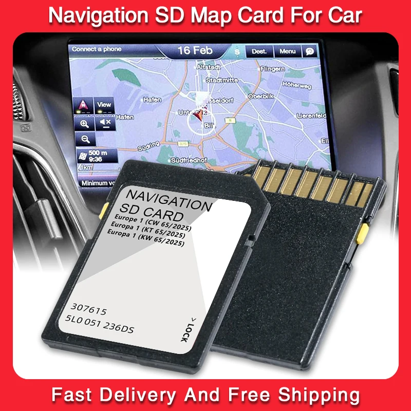 for Skoda GPS Accessories 32GB MIB2 Europe Navigation SD Card 5L0051236DS 2025 A1 Discover Media Sat Nav Fast Delivery