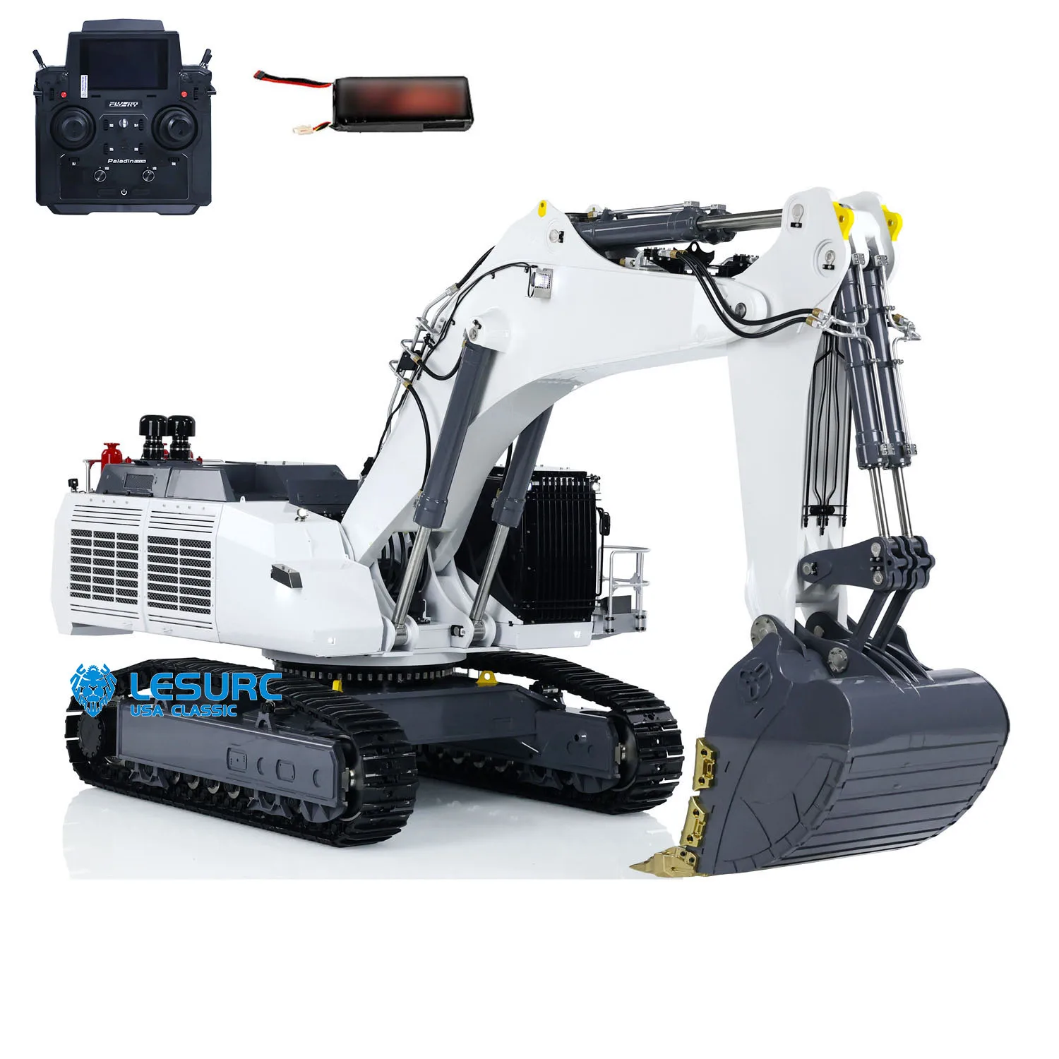 1/14 LESU RC Hydraulic Excavator AOUE 9150 Metal RTR Remote Control Double Pump Backhoe Digger W/ Servo Motor ESC Light TH22692