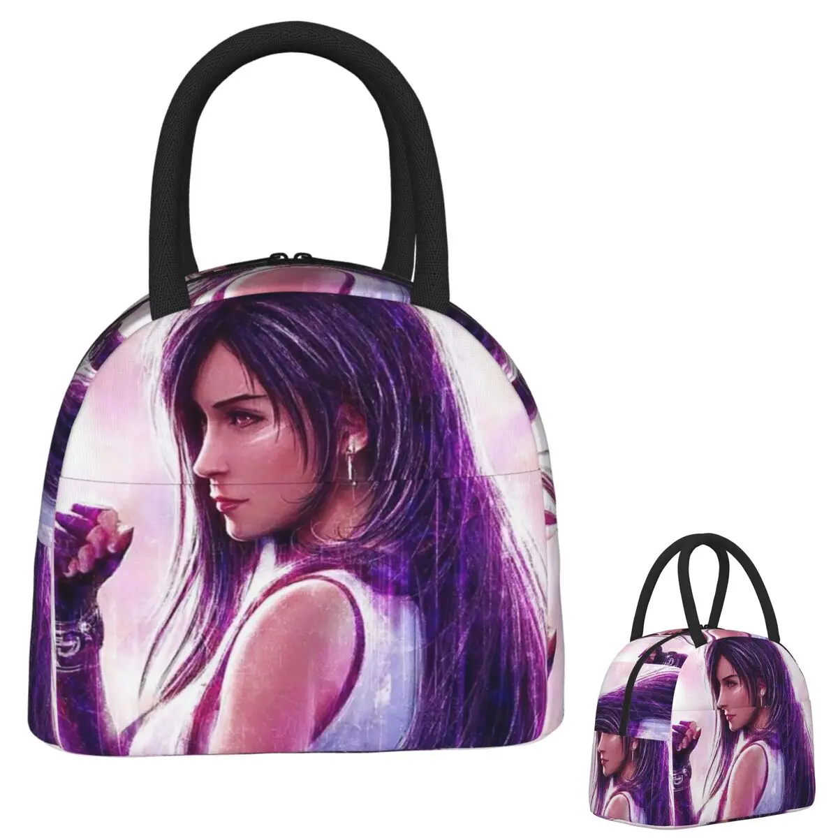 

Tifa Lockhart-Final Fantasy 7 Ff7Remake Ffvii Final Insulated Lunch Bag for Women Kid Portable Food Boxes Thermal Lunch Box Tote