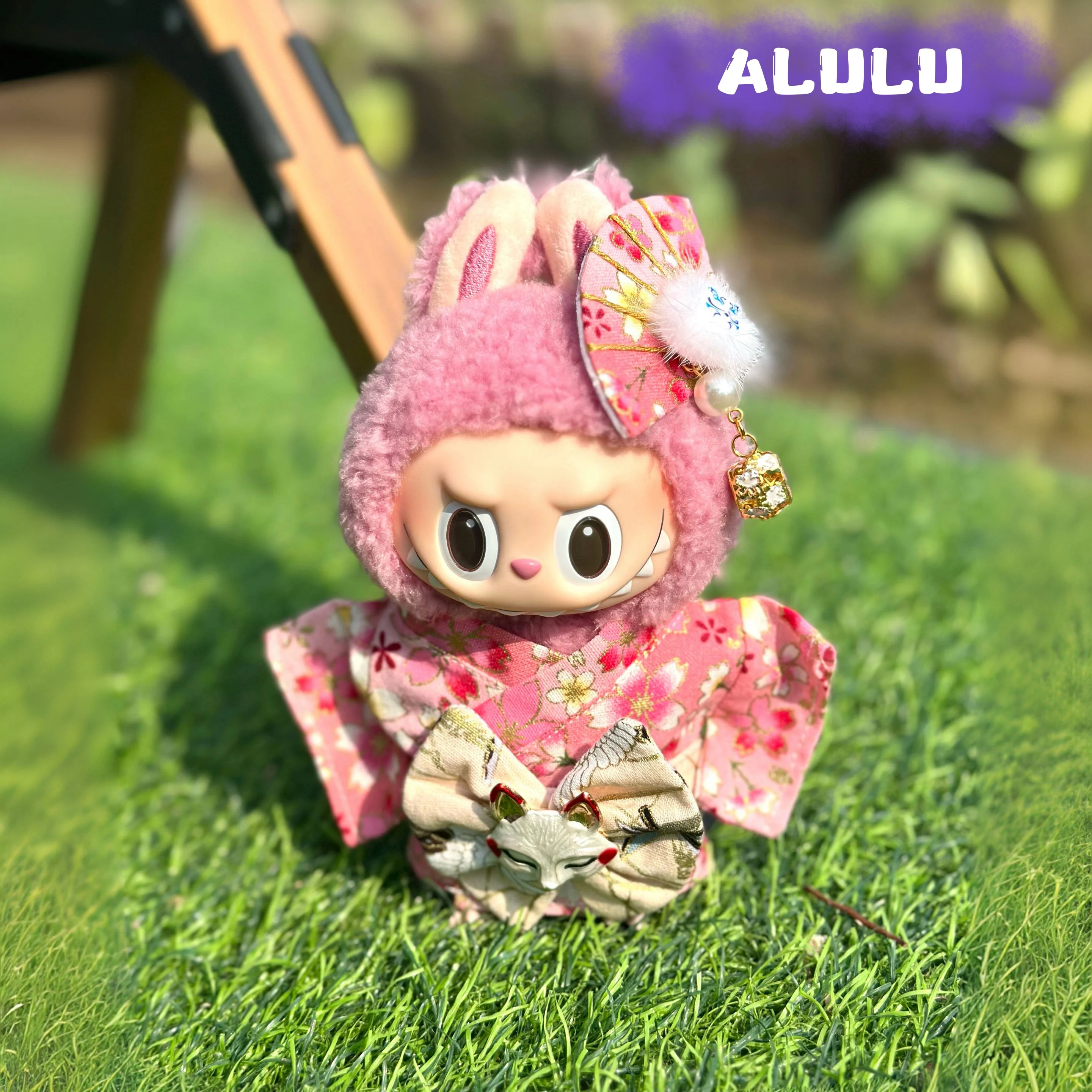 Stile giapponese Vesti per 17 cm Labubu Doll Outfit Koi Cherry Blossom Pattern Kimono Doll Suit Doll Decorazione Set di vestiti
