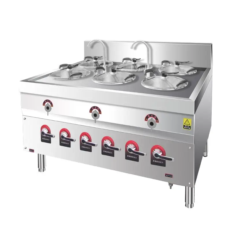 

Commercial energy-saving gas stove, stainless steel gas electric heating pot