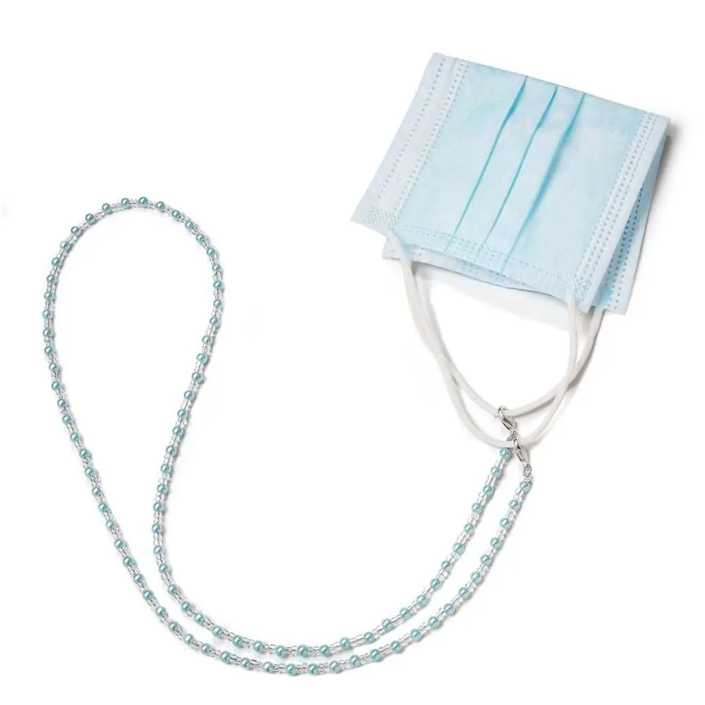 Femmes perle cristal lunettes à paupières corde lunettes de soleil chaînes perlées lunettes chaînes masque chaînes perles lunettes chaîne cordon de lunettes