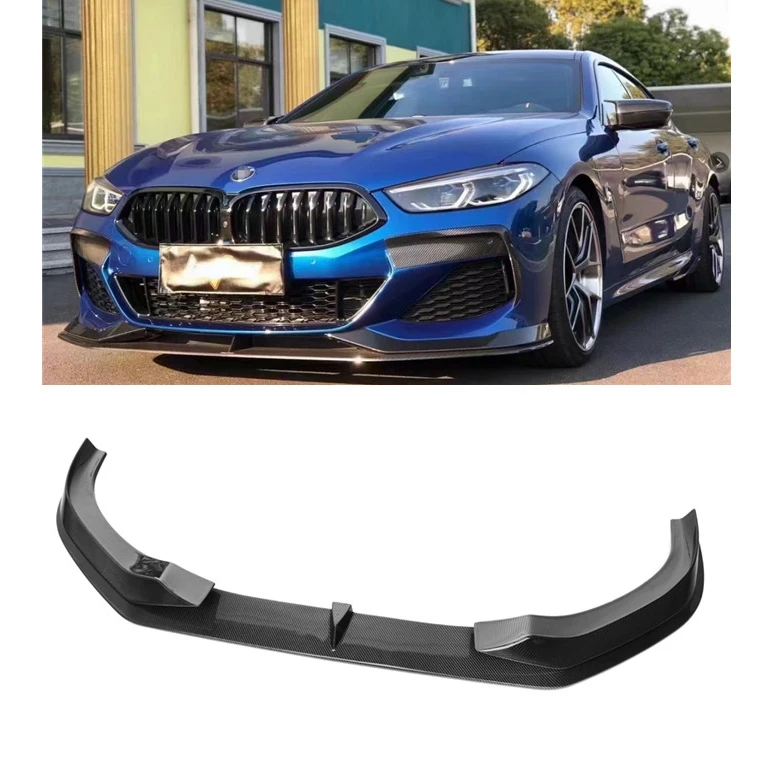 

High quality Carbon Fiber AC style Front bumper lip for BMW 8 series G14 G15 G16 2020+ 3 PCS Carbon Front Spoiler lip