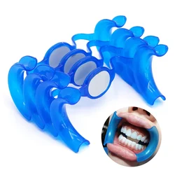 1/5/10pcs Mouth Opener Cheek Retractor M Type Dental Opener With Mirror Tooth whitening tools Dentist Material