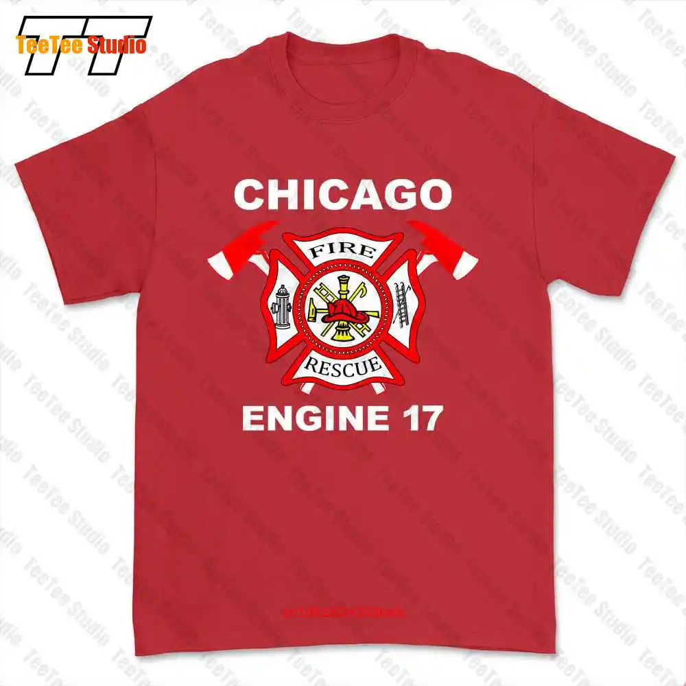 Chicago Firefighter Fire Department T-shirt Tee DKJG