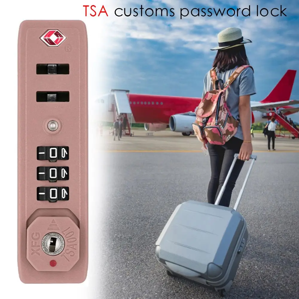 Hardware Protection Security Anti-theft Weatherproof TSA007 3 Digit Combination Lock Safely Code Lock TSA Customs Lock