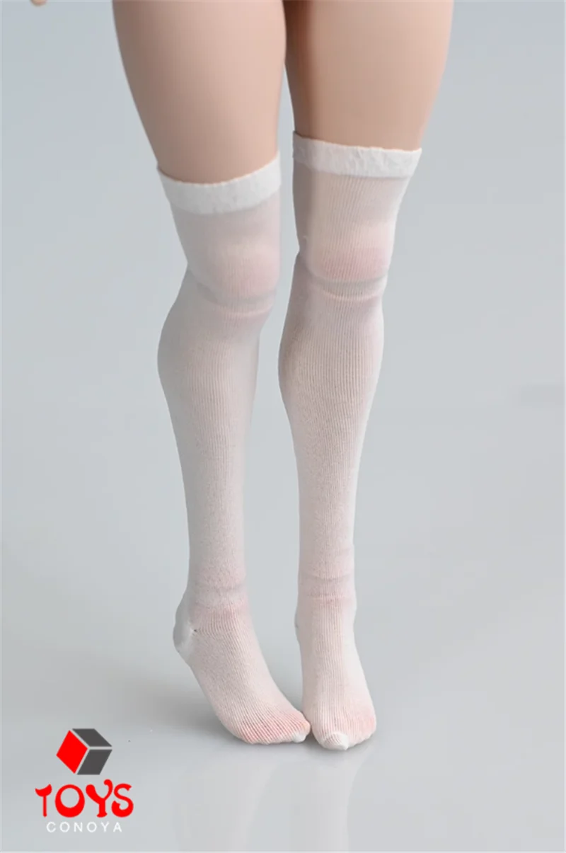 1/6 skala Weibliche Halbtransparente Strümpfe Kurze Socken Lange Strümpfe Kleidung Modell Fit 12'' Weibliche Soldat Action Figur Körper – Detail 9