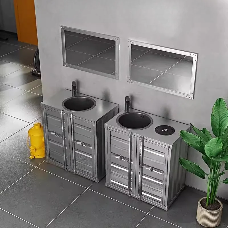 Modern industrial retro bar furniture creative wind washbasin integrated sink commercial first choice