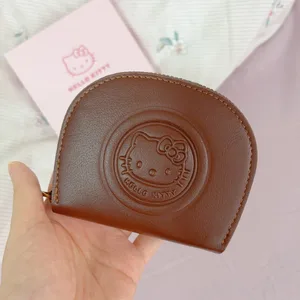 カワイイ漫画ハローキティレトロカードバッグガールズファッションジッパーIDバッグストレージバッグ軽量キャリングミニウォレット女性ギフト 8ベストセールスは私にメル・サンリオを望みます-3