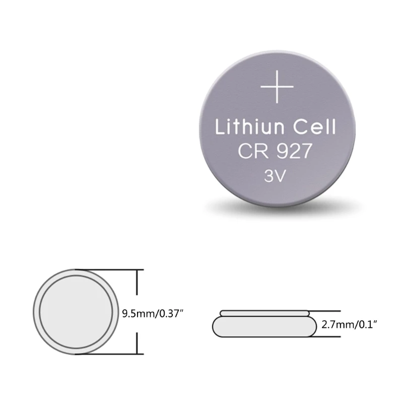 Juego baterías litio 927 3V para relojes, calculadoras y juguetes Control remoto, 1 Juego