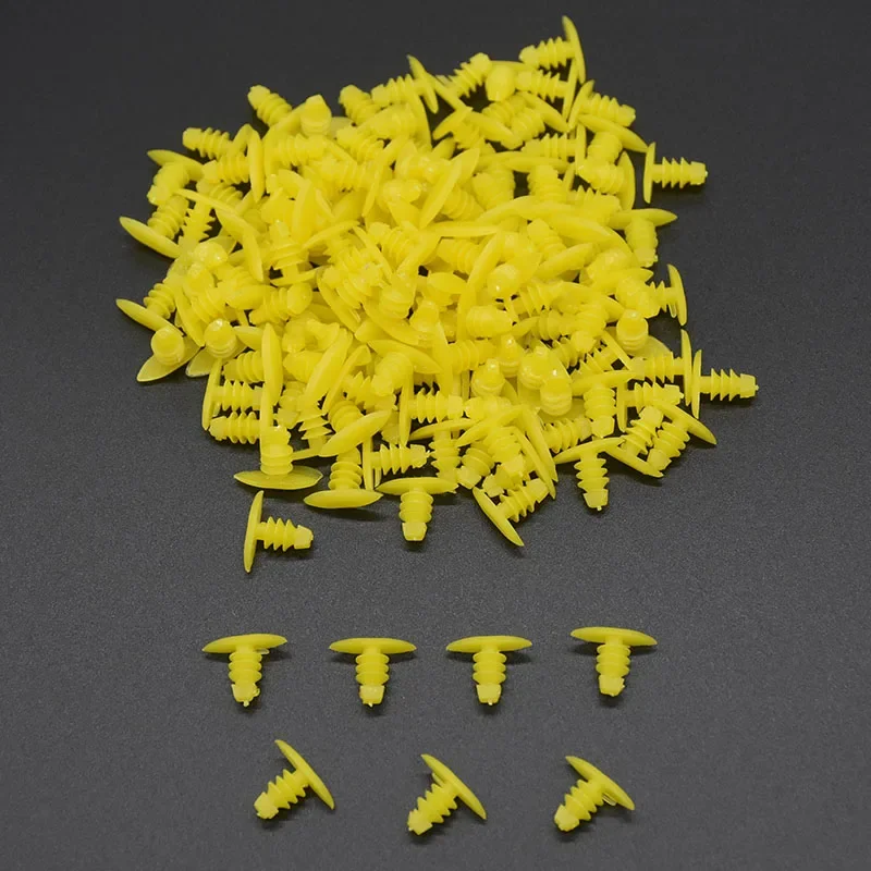 200pcs Universal Auto Fastener Replace Screws Weatherstrip Retainer Plastic Rivets Seal Clip for Honda Toyota For All Car