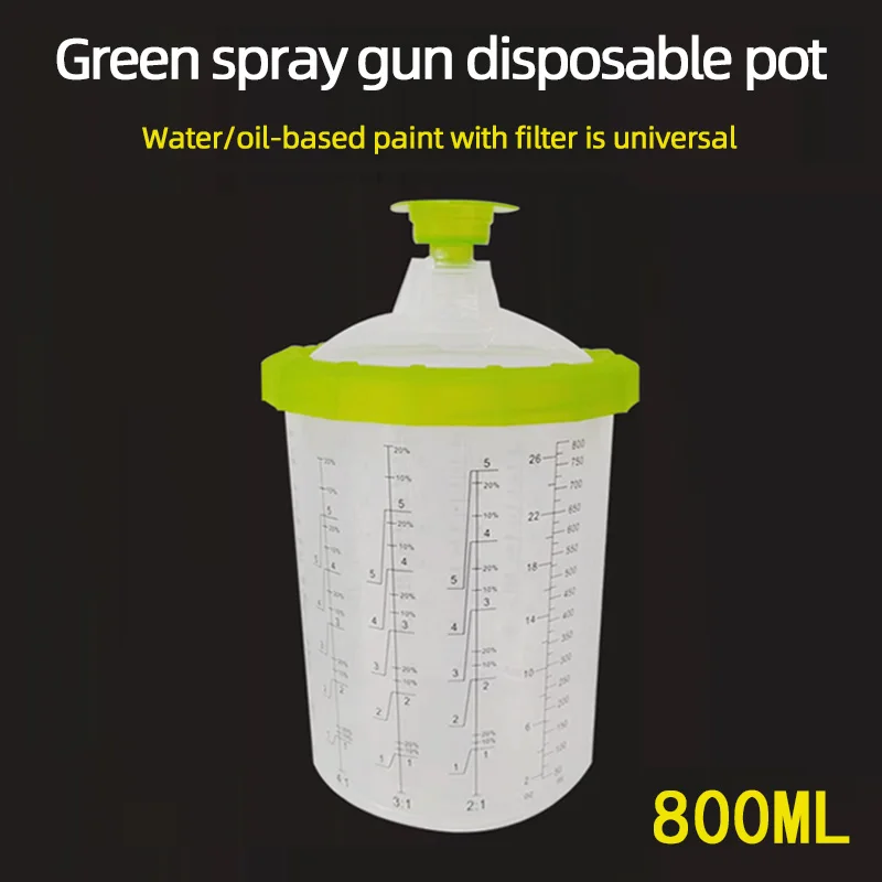 

50 Sets Of Spray Gun Universal Washout Pot 800ml Disposable Spray Gun Pot Cup Car Paint Spray Gun Can Tools