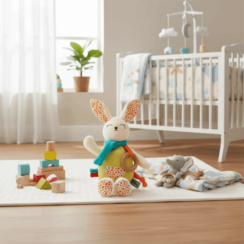 

Soft Plush Rabbit Stuffed Animal Huggable Adorable Soothing Sleeping Aids Doll Cute Corduroy Plush Toy Birthday Gift