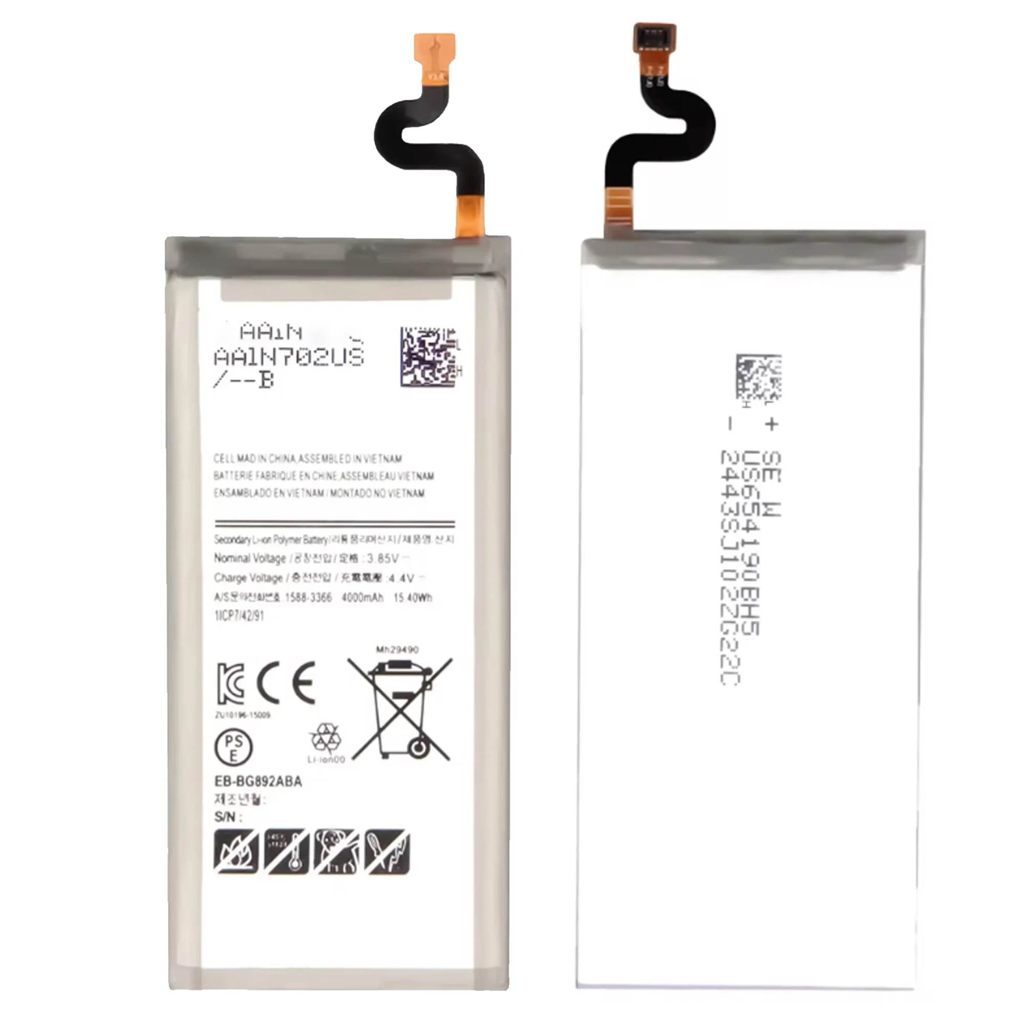 New Replacement Battery EB-BG892ABA For Samsung GALAXY S8 Active 4000mAh Phone Battery