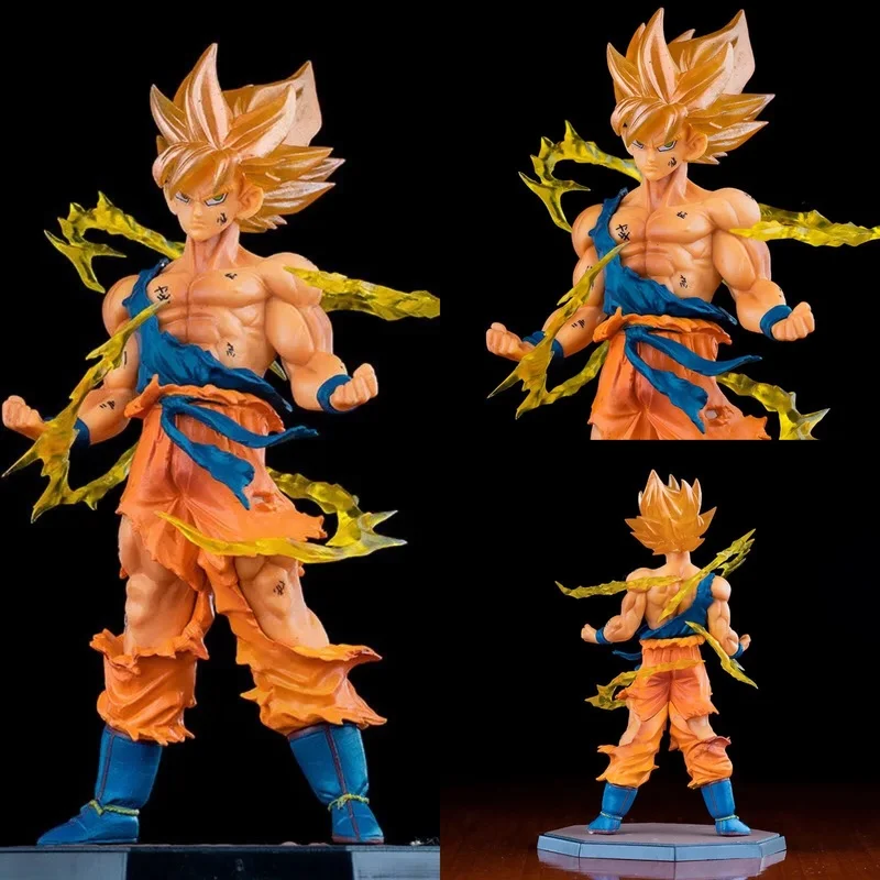 ฟิกเกอร์ดราก้อนบอล โกคู ซูเปอร์ไซย่า รุ่นเสียหาย ของสะสม ตกแต่งห้องนอน ชั้นวางหนังสือ