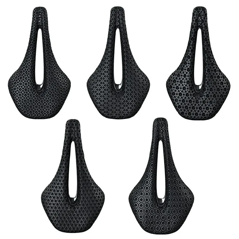 

3D Printed Bicycle Saddle Carbon Fiber Cycling Saddle Ultralight Hollow Cushion Round Rails MTB Road Bike Cycling Seat 3D Saddle