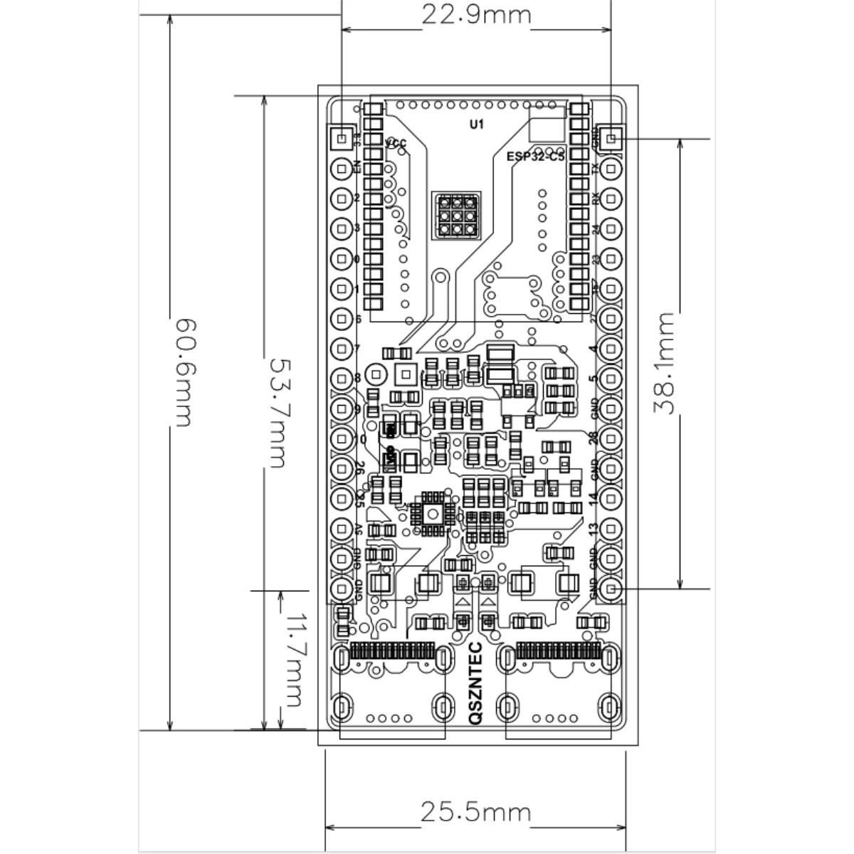 ESP32-C5-DevKitC-1 N4 Development Board 2.4 & 5 GHz Dual-Band Wi-Fi 6 Chip Revision v1.0
